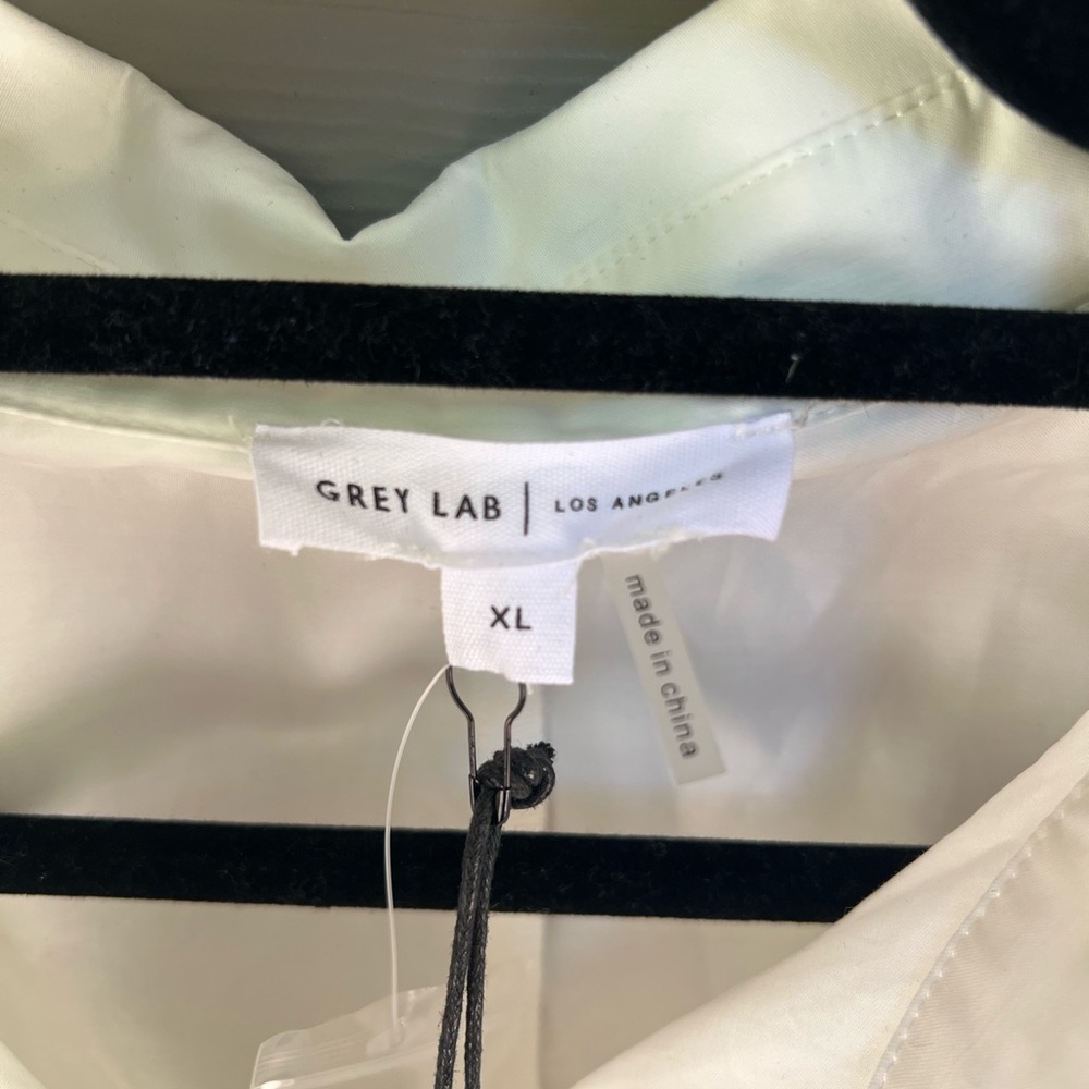Grey Lab Cream Button-Up Romper - Picture 7 of 7